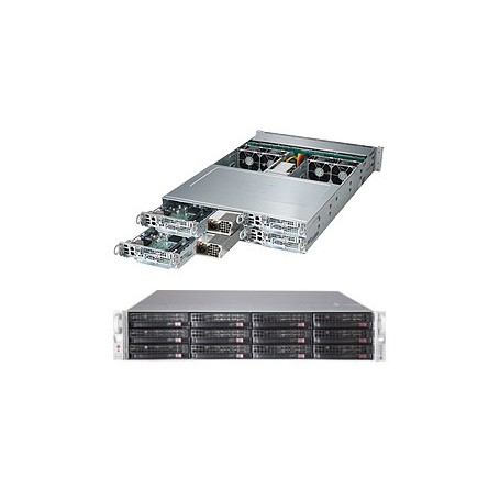 Supermicro SuperServer 6028TP-HTFR Intel® C612 LGA 2011 (Socket R) Armadio (2U) Nero (SYS-6028TP-HTFR)