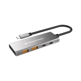 Conceptronic HUBBIES15G hub di interfaccia USB 3.2 Gen 2 (3.1 Gen 2) Type-C 10000 Mbit/s Grigio
