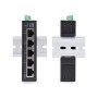 StarTech.com Switch di Rete Industriale non gestito a 5 porte, 100/1000 Ethernet, montaggio su guida DIN/parete, Switch Gigabit  (I51G-ETHERNET-SWITCH)