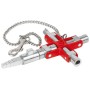 Universal-Schlssel "Bau" 00 11 06 V01 (silber/rot, fr gngige Schrnke und Absperrsysteme)