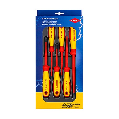 Schraubendreher-Paket 00 20 12 V02 VDE Slim (rot/gelb, 6-teilig)