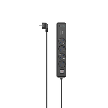 Hama 00223189 prolunghe e multiple 1,4 m 4 presa(e) AC Interno Nero, Grigio