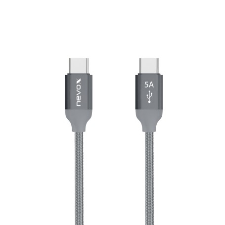 nevox 1654 cavo USB 2 m USB 2.0 USB C Grigio, Argento (1654)