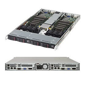 Supermicro SuperServer 1028TR-T Intel® C612 LGA 2011 (Socket R) Rack (1U) Nero, Argento (SYS-1028TR-T)