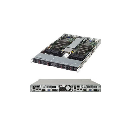 Supermicro SuperServer 1028TR-T Intel® C612 LGA 2011 (Socket R) Rack (1U) Nero, Argento (SYS-1028TR-T)