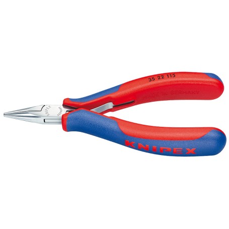 Elektronik-Greifzange 35 22 115 (rot/blau, glatte Greifflchen, Lnge 115mm)