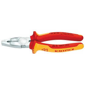 Kombizange 01 06 190 VDE (rot/gelb, Griffe isoliert, VDE-geprft)