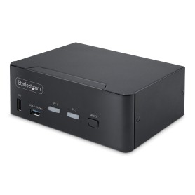 StarTech.com KVM Switch DisplayPort a 2 porte per doppio monitor, 8K 60Hz/4K 144Hz, DP 1.4, 2x USB 10Gbps, 4x USB HID, commutazi (P2CDD143-KVM-SWITCH)