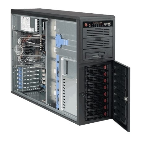 Supermicro SuperChassis 743TQ-R760B, Black Basso profilo (Slimline - stilizzato) Nero 760 W (CSE-743TQ-R760B)