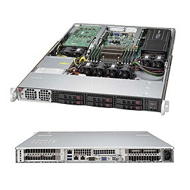 Supermicro SuperServer 1018GR-T Intel® C612 LGA 2011 (Socket R) Rack (1U) Nero, Argento (SYS-1018GR-T)