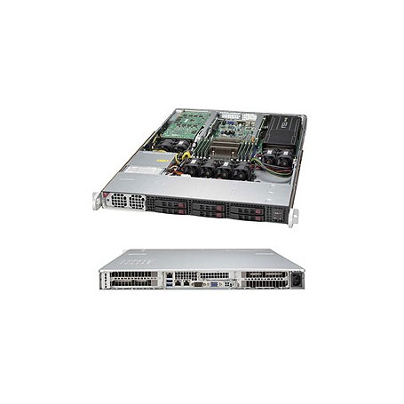 Supermicro SuperServer 1018GR-T Intel® C612 LGA 2011 (Socket R) Rack (1U) Nero, Argento (SYS-1018GR-T)