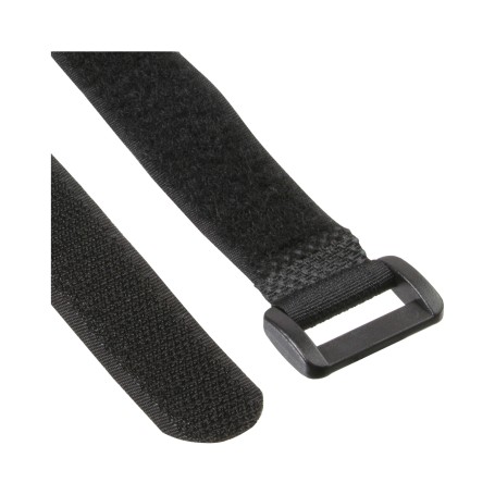 InLine Cinghie di fissaggio con chiusura a strappo, 20x100mm, nero, 10pz (59945E)