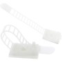 InLine Ferma cavi adesiva regolabile 64mm, con foro di fissaggio, neutra, 10pz (59969A)