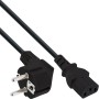 InLine Cavo alimentazione, Spina Shucko CEE-7/7 90° a Presa IEC-320-C13, 3m (16649)