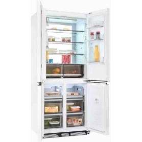 Exquisit EMD470-170-200E, Frigorifero SBS da incasso, altezza nicchia: 193,4 cm, 466 L, No Frost, bianco
