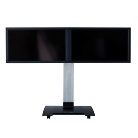 ITB ER600001/3 Supporti a parete per TV 190,5 cm (75") Pavimento Nero, Argento