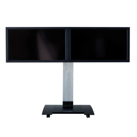ITB ER600001/3 Supporti a parete per TV 190,5 cm (75") Pavimento Nero, Argento