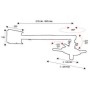 ITB OM26150-120 supporto per proiettore Parete Argento