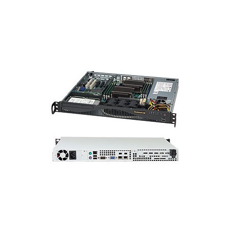 Supermicro SuperChassis 512F-600B Supporto Nero 600 W (CSE-512F-600B)
