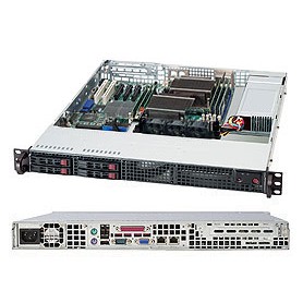 Supermicro CSE-111LT-330CB sistema barebone per server Rack (1U) Nero, Argento (CSE-111LT-330CB)