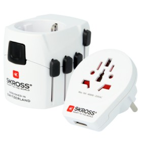 Skross PRO – World & USB Bianco (328517)