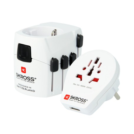 Skross PRO – World & USB Bianco (328517)