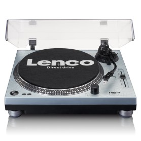 Lenco L-3809ME piatto audio Giradischi a trasmissione diretta Blu, Metallico Manuale (L-3809SV)