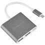 Silverstone SST-EP08C replicatore di porte e docking station per laptop USB 3.2 Gen 1 (3.1 Gen 1) Type-C Antracite