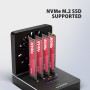 Axagon ADSA-M2C44 docking station per unità di archiviazione Nero
