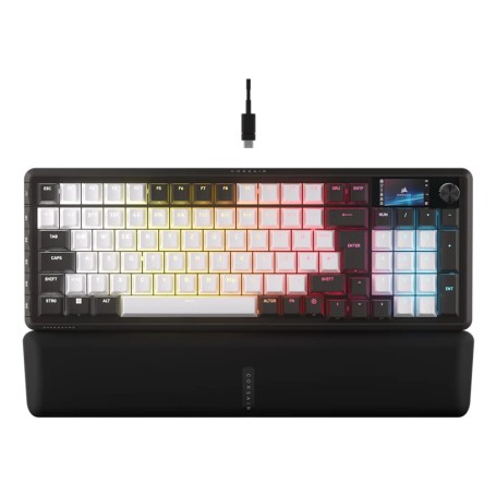 Corsair VANGUARD 96 tastiera Gaming USB QWERTZ Tedesco Nero, Bianco (CH-91E921E-DE)
