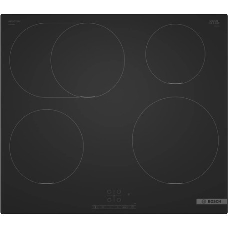 Bosch PIF61ABB5E piano cottura Nero Da incasso 60 cm Piano cottura a induzione 4 Fornello(i)