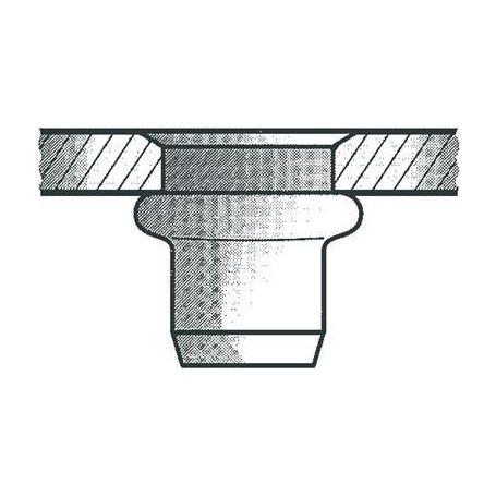 GESIPA Blindnietmutter Nietschaft dxl 6x12,0mm M4 STA Kleinkopf 500 St. GESIPA (6420613)