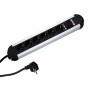 Bachmann 331.010 prolunghe e multiple 1,75 m 6 presa(e) AC Interno Alluminio, Nero