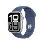 Watch Series 10 (silber, Aluminium, 42 mm, Sportarmband Denim M/L, Cellular) (MWX43QF/A)