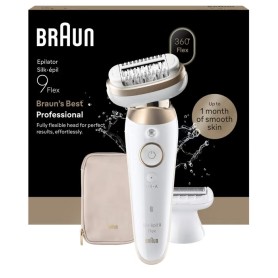 Braun Silk·épil 9 Flex 9-030 3D 40 pinzette Bianco, Oro