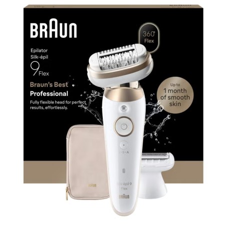 Braun Silk·épil 9 Flex 9-030 3D 40 pinzette Bianco, Oro