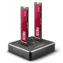 Axagon ADSA-M2C docking station per unità di archiviazione USB 3.2 Gen 2 (3.1 Gen 2) Type-C Nero