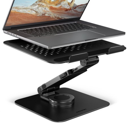 Axagon STND-LRB Laptop-Ständer, 360° drehbar, Doppelgelenk, verlängerbar Supporto per laptop e tablet Nero 43,9 cm (17.3")