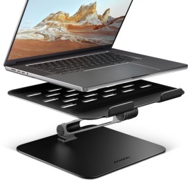 Axagon STND-LQB Laptop-Ständer, Doppelgelenk, höhenverstellbar, faltbar Supporto per laptop e tablet Nero 43,9 cm (17.3")