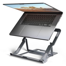 Axagon STND-LAG Laptop-Ständer, höhenverstellbar, faltbar, Aluminium Supporto per laptop e tablet Grigio 43,9 cm (17.3")