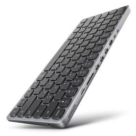 Axagon HMC-KB-GE replicatore di porte e docking station per laptop Cablato USB 3.2 Gen 1 (3.1 Gen 1) Type-C Grigio