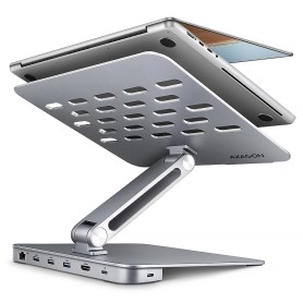 Axagon HMC-STND replicatore di porte e docking station per laptop Cablato USB 3.2 Gen 1 (3.1 Gen 1) Type-C Argento