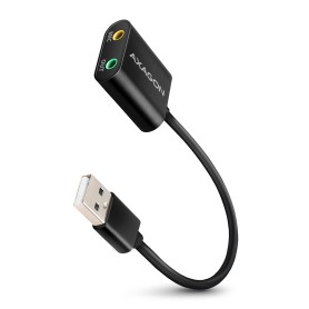 Axagon ADA-12 USB 2.0 Stereo Audio Mini-Adapter 15 cm Kabellänge - Kabel - Audio/Multimedia 2.0 canali
