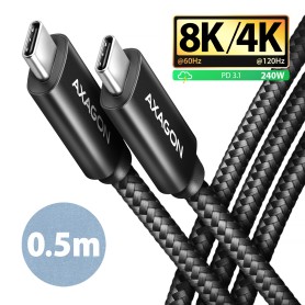 Axagon BUCM4X-CM05AB cavo USB USB4 Gen 3x2 0,5 m USB C Nero