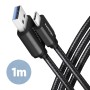 Axagon BUCM3-AM10AB cavo USB USB 3.2 Gen 1 (3.1 Gen 1) 1 m USB C USB A Nero