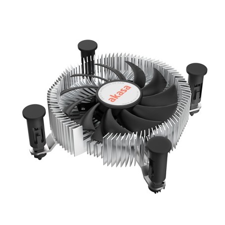 Akasa AK-CC6601EP01 sistema di raffreddamento per computer Processore Dissipatore di calore/Radiatore 7,5 cm Alluminio, Nero 1 p