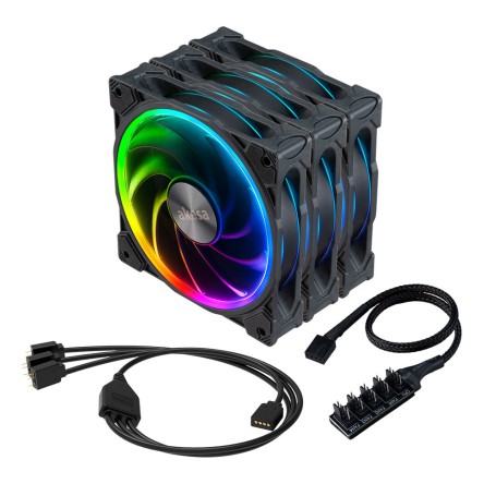 Akasa SOHO AR12 Case per computer Ventilatore 12 cm Nero 3 pz (AK-FN108-KT03)