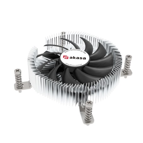 Akasa AK-CC6610EP01 sistema di raffreddamento per computer Processore Raffreddatore d'aria 7,5 cm Nero, Argento 1 pz
