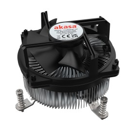 Akasa Intel LGA1700 Processore Raffreddatore ibrido 9 cm Alluminio, Nero 1 pz (AK-CC6608BP01)