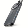 Axagon HMC-5H8K USB 5Gbps hub 2x USB-A USB-C HDMI 8k/30Hz PD 100W kabel USB-C Cablato USB 3.2 Gen 1 (3.1 Gen 1) Type-C Grigio